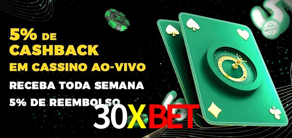 Promoções do cassino ao Vivo 30XBET